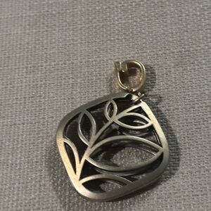 Premier Designs Gold and Silver Leaf Pendant